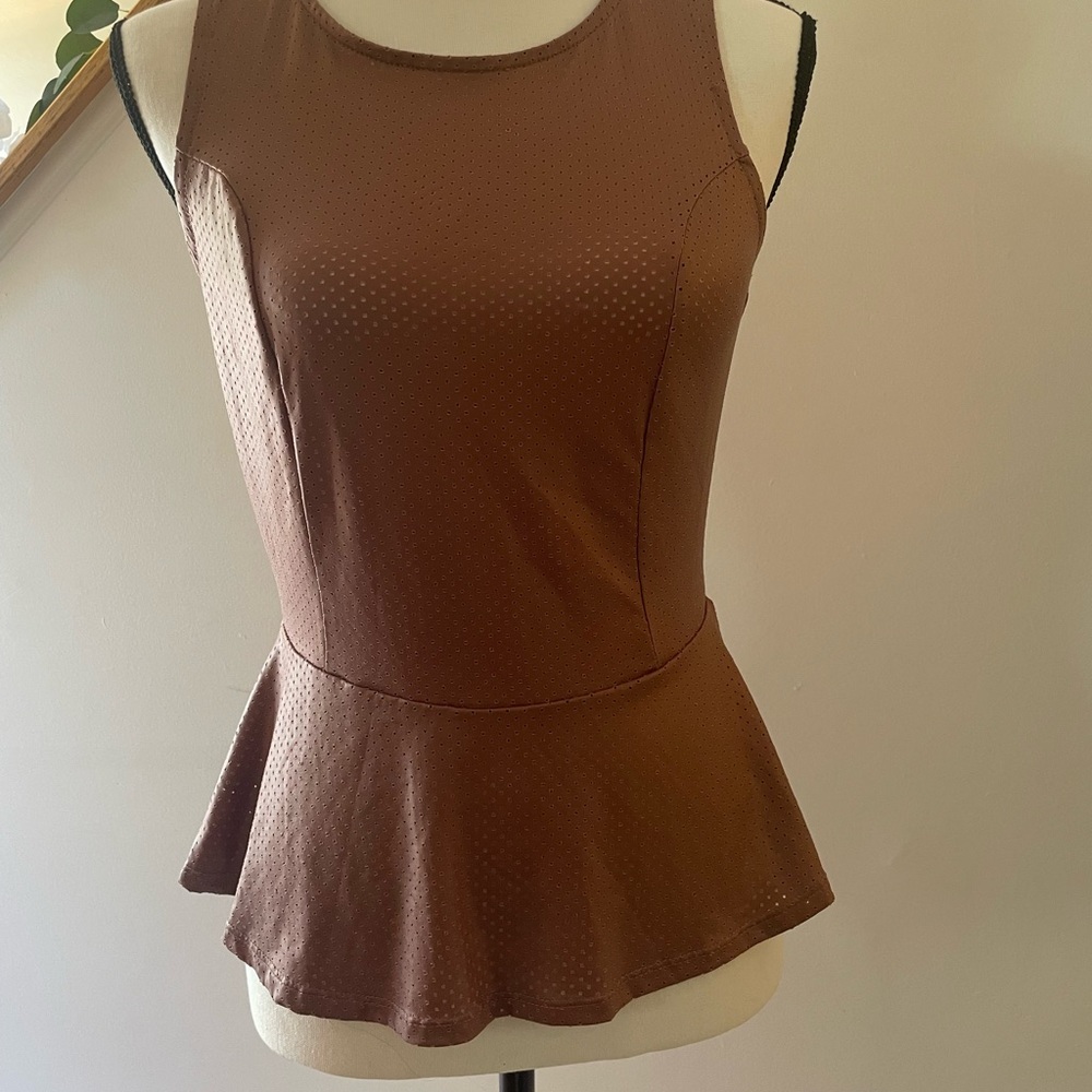 Tan sleeveless top